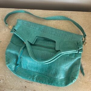 Foley & Corinna Mid City Turquoise Leather Convertible Bag